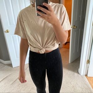 Forever 21 tan short sleeve t-shirt